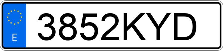 Numer rejestracyjny 3852KYD posiada VOLKSWAGEN TRANSPORTER Numer rejestracyjny 3852KYD posiada VOLKSWAGEN TRANSPORTER