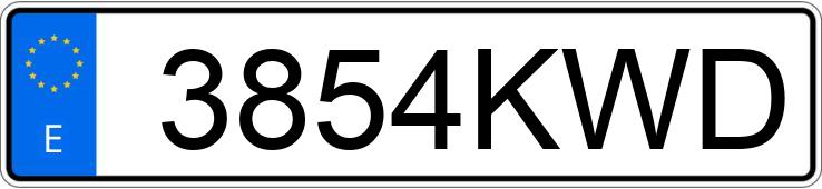 Numer rejestracyjny 3854KWD posiada MERCEDES CLS (257)