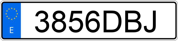 Numer rejestracyjny 3856DBJ posiada BMW SERIE 3