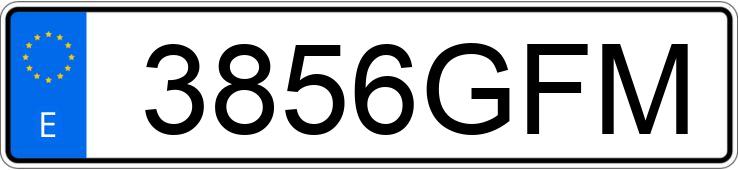 Numer rejestracyjny 3856GFM posiada CHRYSLER SEBRING