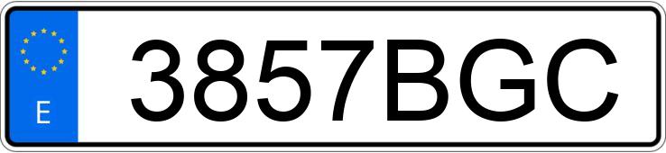 Numer rejestracyjny 3857BGC posiada PEUGEOT 206