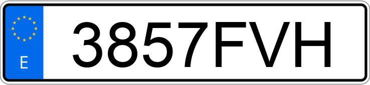 Numer rejestracyjny 3857FVH posiada PEUGEOT 207