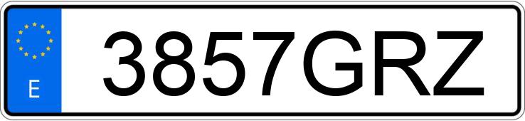 Numer rejestracyjny 3857GRZ posiada TOYOTA PRIUS