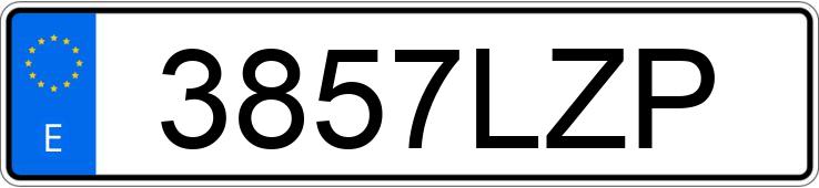 Numer rejestracyjny 3857LZP posiada VOLKSWAGEN GOLF