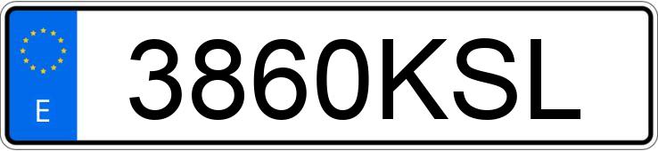 Numer rejestracyjny 3860KSL posiada OPEL CORSA