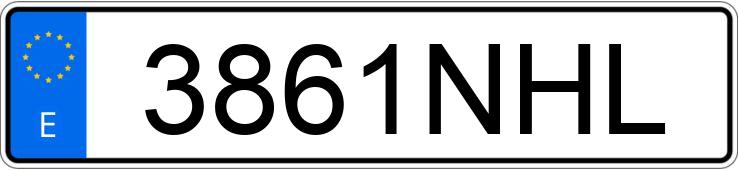 Numer rejestracyjny 3861NHL posiada AUDI A3 SPORTBACK