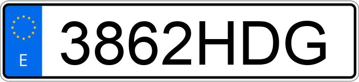 Numer rejestracyjny 3862HDG posiada TOYOTA YARIS