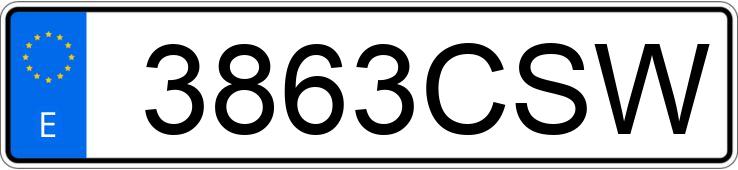 Numer rejestracyjny 3863CSW posiada BMW SERIE 3