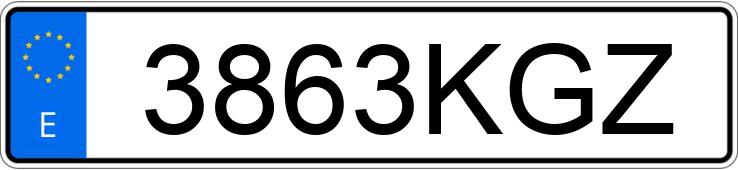 Numer rejestracyjny 3863KGZ posiada MERCEDES GLC (253)