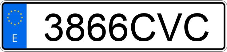 Numer rejestracyjny 3866CVC posiada PEUGEOT 206