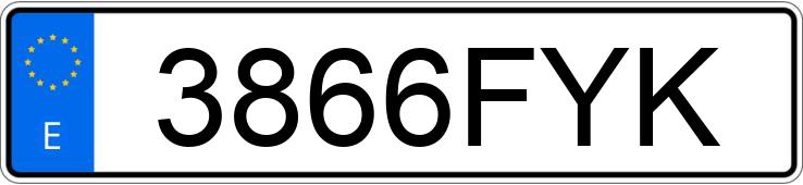 Numer rejestracyjny 3866FYK posiada MASERATI GRANTURISMO