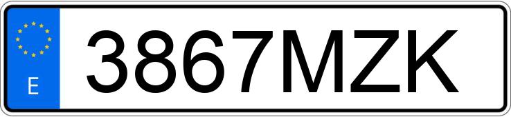 Numer rejestracyjny 3867MZK posiada ALFA ROMEO GIULIA