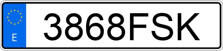 Numer rejestracyjny 3868FSK posiada DACIA LOGAN