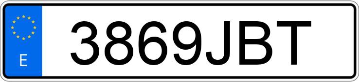 Numer rejestracyjny 3869JBT posiada BMW SERIE 1