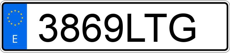 Numer rejestracyjny 3869LTG posiada VOLKSWAGEN GOLF