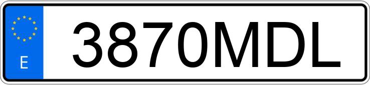 Numer rejestracyjny 3870MDL posiada AUDI A5