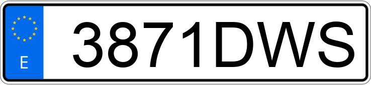 Numer rejestracyjny 3871DWS posiada BMW SERIE 3