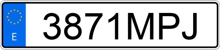 Numer rejestracyjny 3871MPJ posiada SKODA OCTAVIA