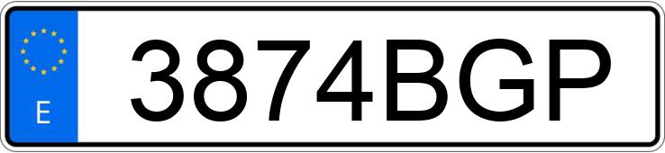 Numer rejestracyjny 3874BGP posiada CITROEN XSARA