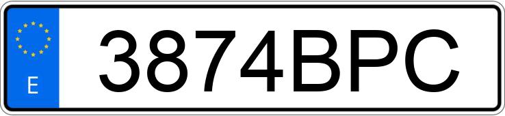 Numer rejestracyjny 3874BPC posiada PEUGEOT 106