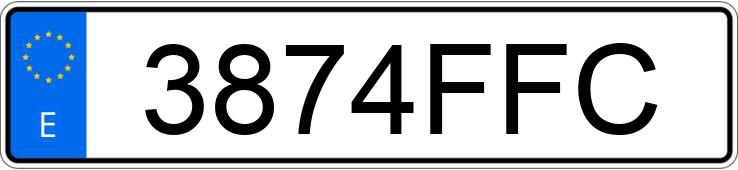 Numer rejestracyjny 3874FFC posiada SUZUKI VITARA