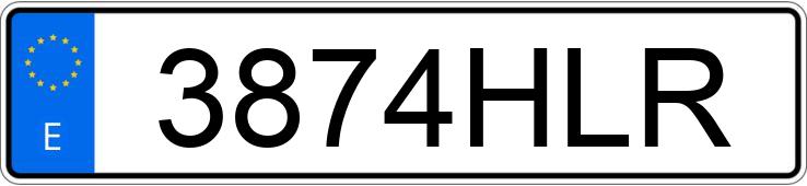 Numer rejestracyjny 3874HLR posiada PEUGEOT 208