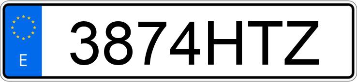 Numer rejestracyjny 3874HTZ posiada MERCEDES CLA (117)
