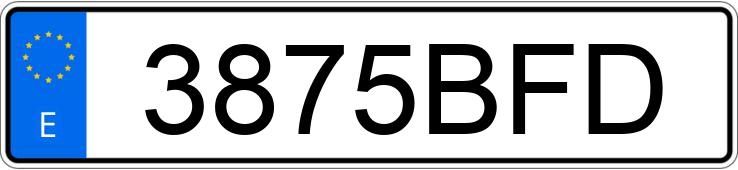 Numer rejestracyjny 3875BFD posiada OPEL CORSA