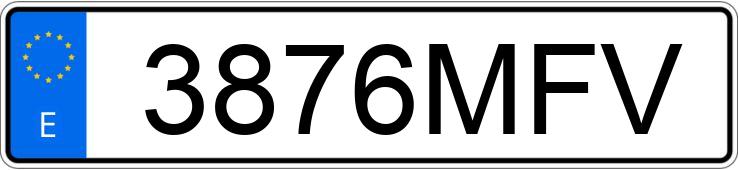 Numer rejestracyjny 3876MFV posiada SKODA SCALA
