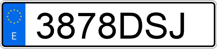 Numer rejestracyjny 3878DSJ posiada BMW SERIE 3