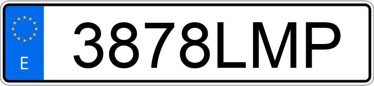 Numer rejestracyjny 3878LMP posiada TOYOTA PROACE