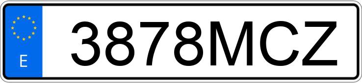 Numer rejestracyjny 3878MCZ posiada RENAULT CLIO