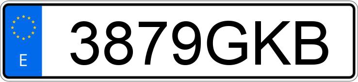 Numer rejestracyjny 3879GKB posiada SAAB 9-3