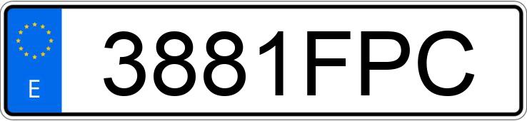 Numer rejestracyjny 3881FPC posiada BMW SERIE 3