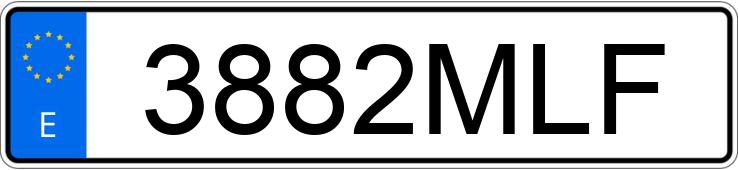 Numer rejestracyjny 3882MLF posiada BMW SERIE 3