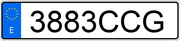 Numer rejestracyjny 3883CCG posiada PEUGEOT 206