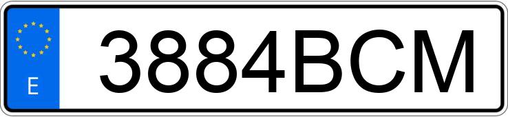 Numer rejestracyjny 3884BCM posiada BMW SERIE 5
