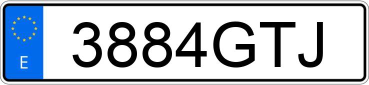 Numer rejestracyjny 3884GTJ posiada CHRYSLER GRAND VOYAGER