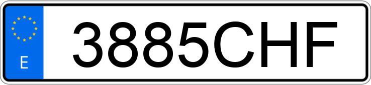 Numer rejestracyjny 3885CHF posiada NISSAN ALMERA