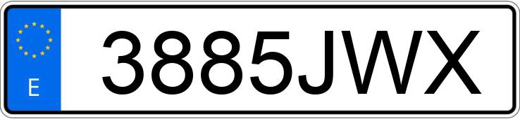 Numer rejestracyjny 3885JWX posiada FORD TRANSIT