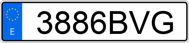 Numer rejestracyjny 3886BVG posiada BMW SERIE 3