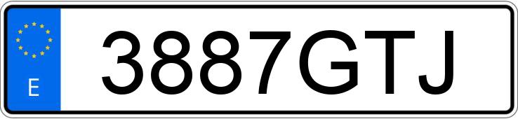 Numer rejestracyjny 3887GTJ posiada SEAT IBIZA