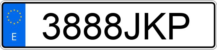 Numer rejestracyjny 3888JKP posiada MERCEDES C (205)