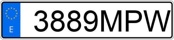 Numer rejestracyjny 3889MPW posiada TOYOTA GR86