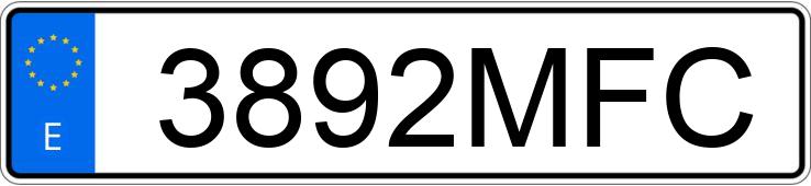 Numer rejestracyjny 3892MFC posiada MERCEDES GLC (254)