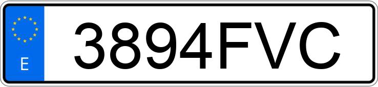 Numer rejestracyjny 3894FVC posiada FACTORY FS 110 Numer rejestracyjny 3894FVC posiada FACTORY FS 110