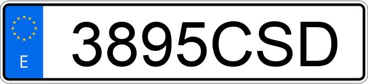 Numer rejestracyjny 3895CSD posiada RENAULT SCENIC