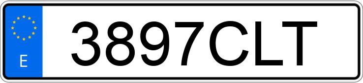 Numer rejestracyjny 3897CLT posiada RENAULT CLIO