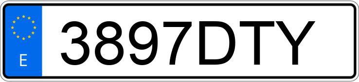 Numer rejestracyjny 3897DTY posiada FORD TRANSIT CONNECT