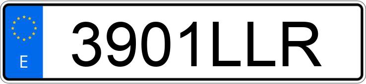 Le numéro d’enregistrement 3901LLR a VOLKSWAGEN GOLF